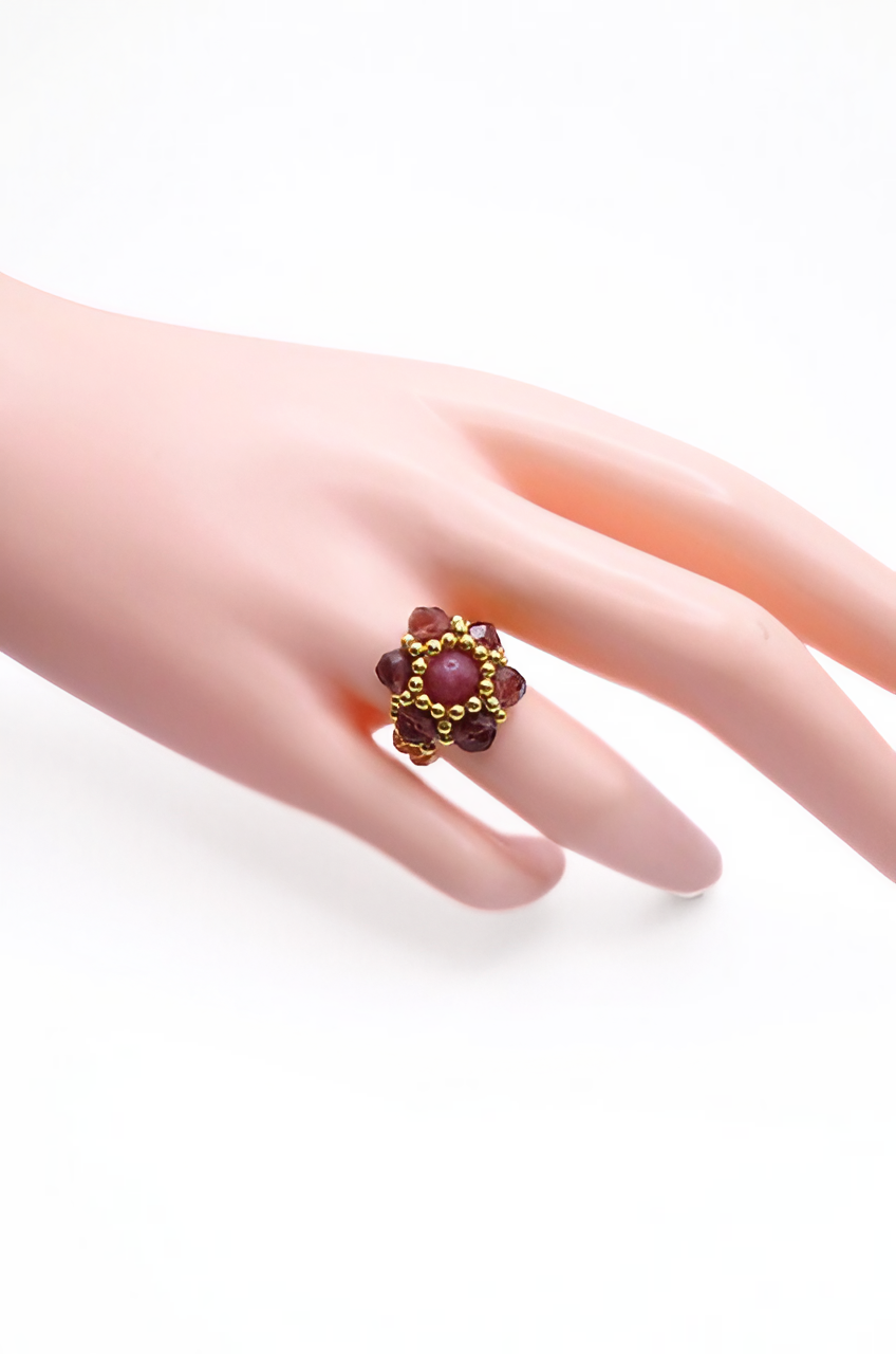 Ring purple tourmaline handmade jewellery jewelry