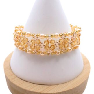 Matilda - light yellow champagne crystal bracelet handmade jewellery