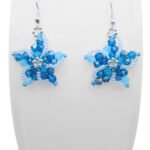 Starfish blue crystal earrings handmade jewellery