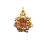 Alexandra peach crystal pendant handmade jewellery