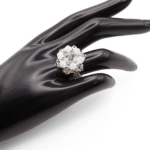 Ruby clear crystal ring handmade jewellery