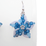 Starfish blue crystal earrings handmade jewellery
